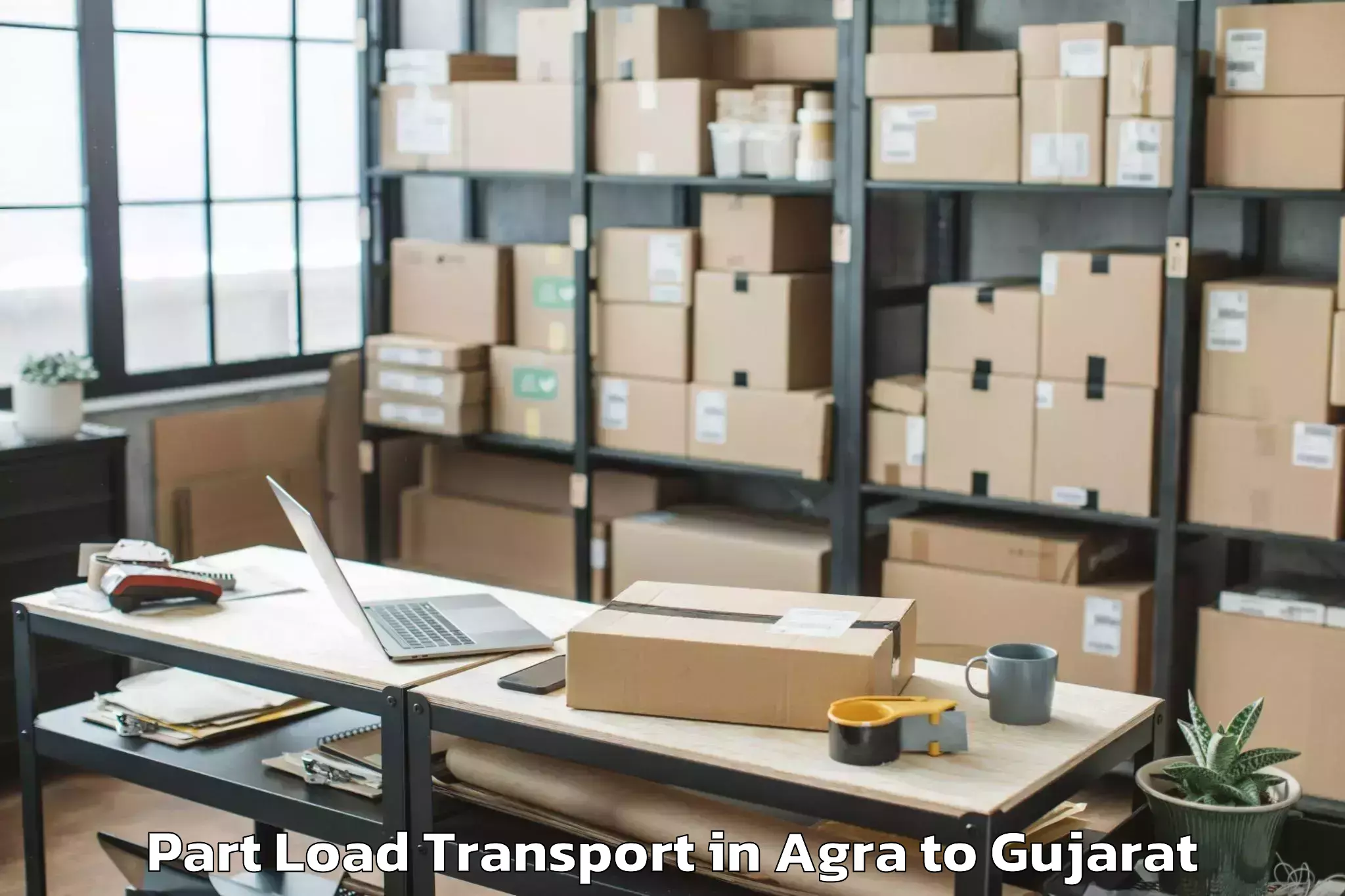 Book Agra to Vanthali Part Load Transport Online